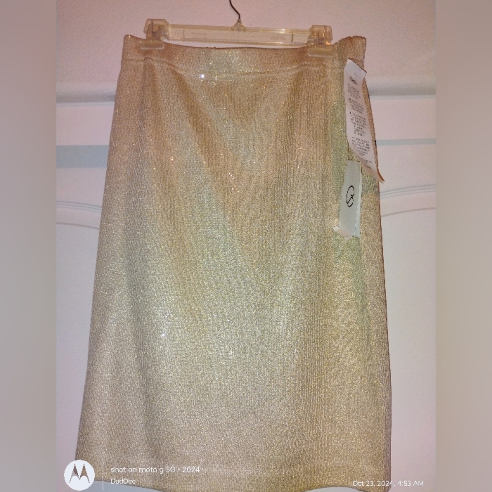 St John gold skirt